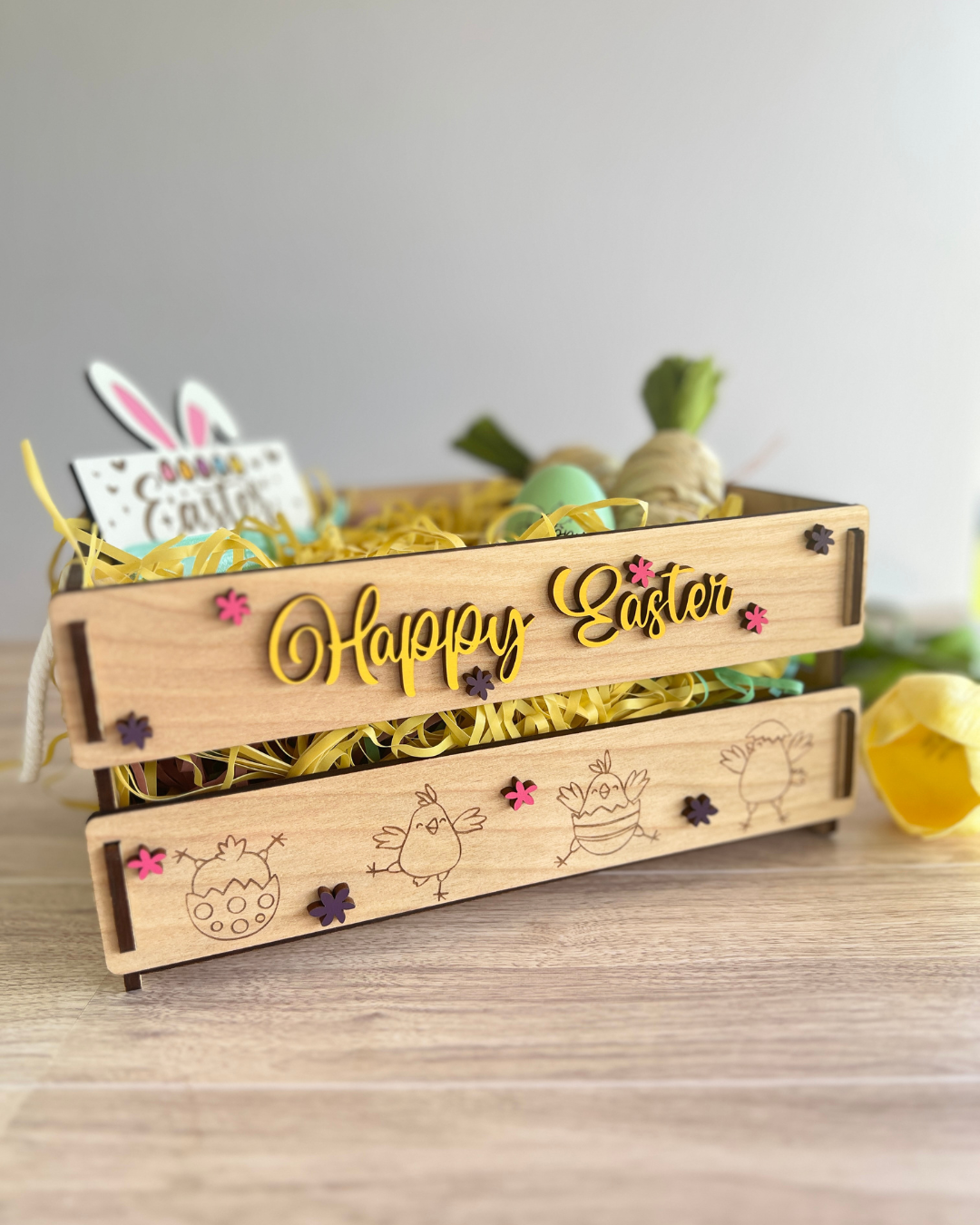 Happy Chicks Easter Crate