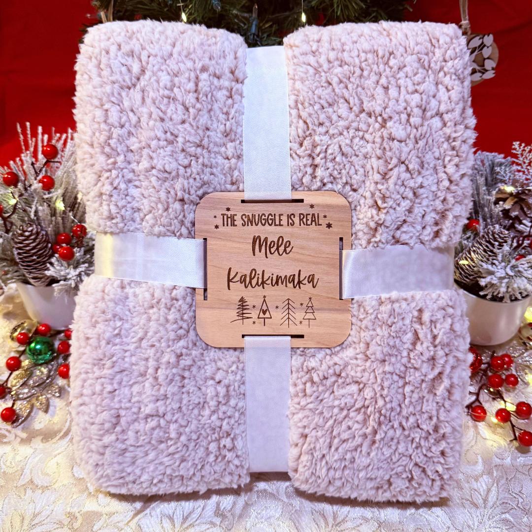 Tan Cozy Sherpa Throw 50" x 60"