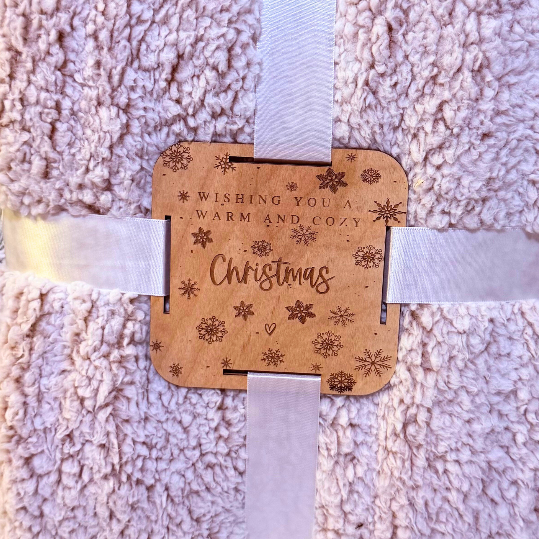 Tan Cozy Sherpa Throw 50" x 60"