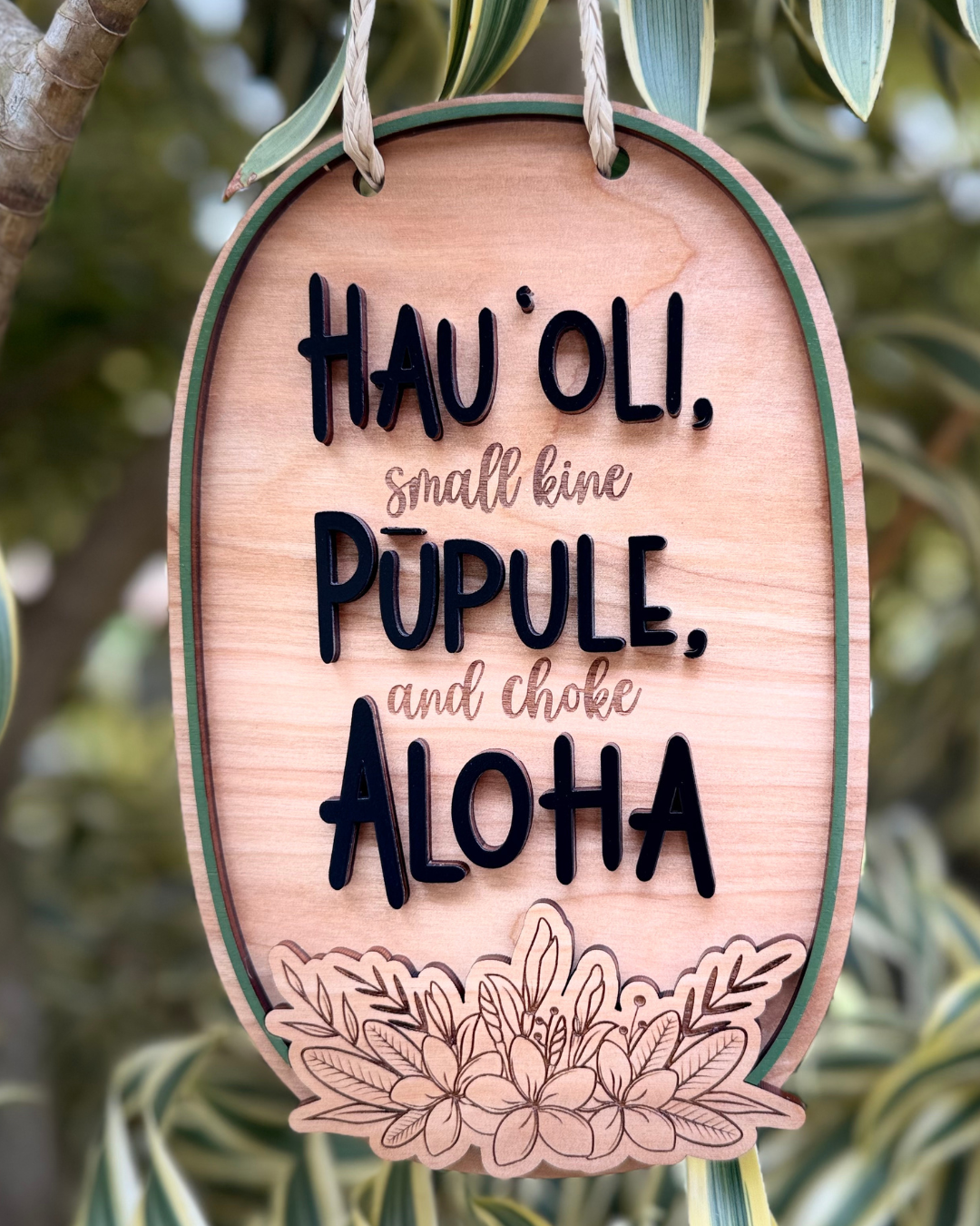 Hauʻoli, Small Kine Pūpule, and Choke Aloha Wall/Shelf Decor