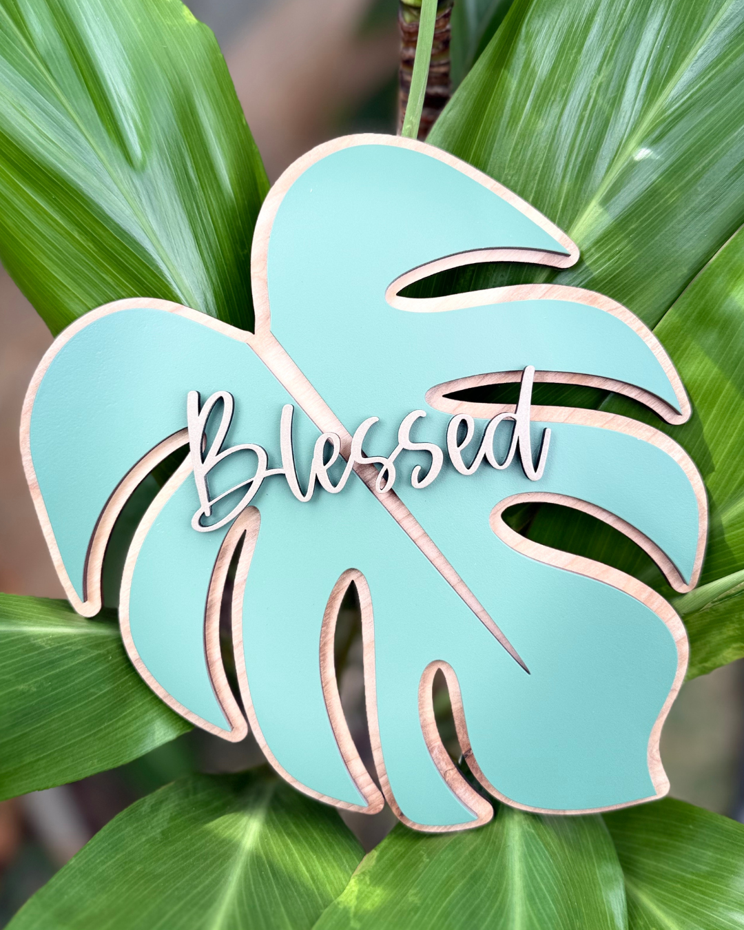 Blessed Monstera Wall/Shelf Decor
