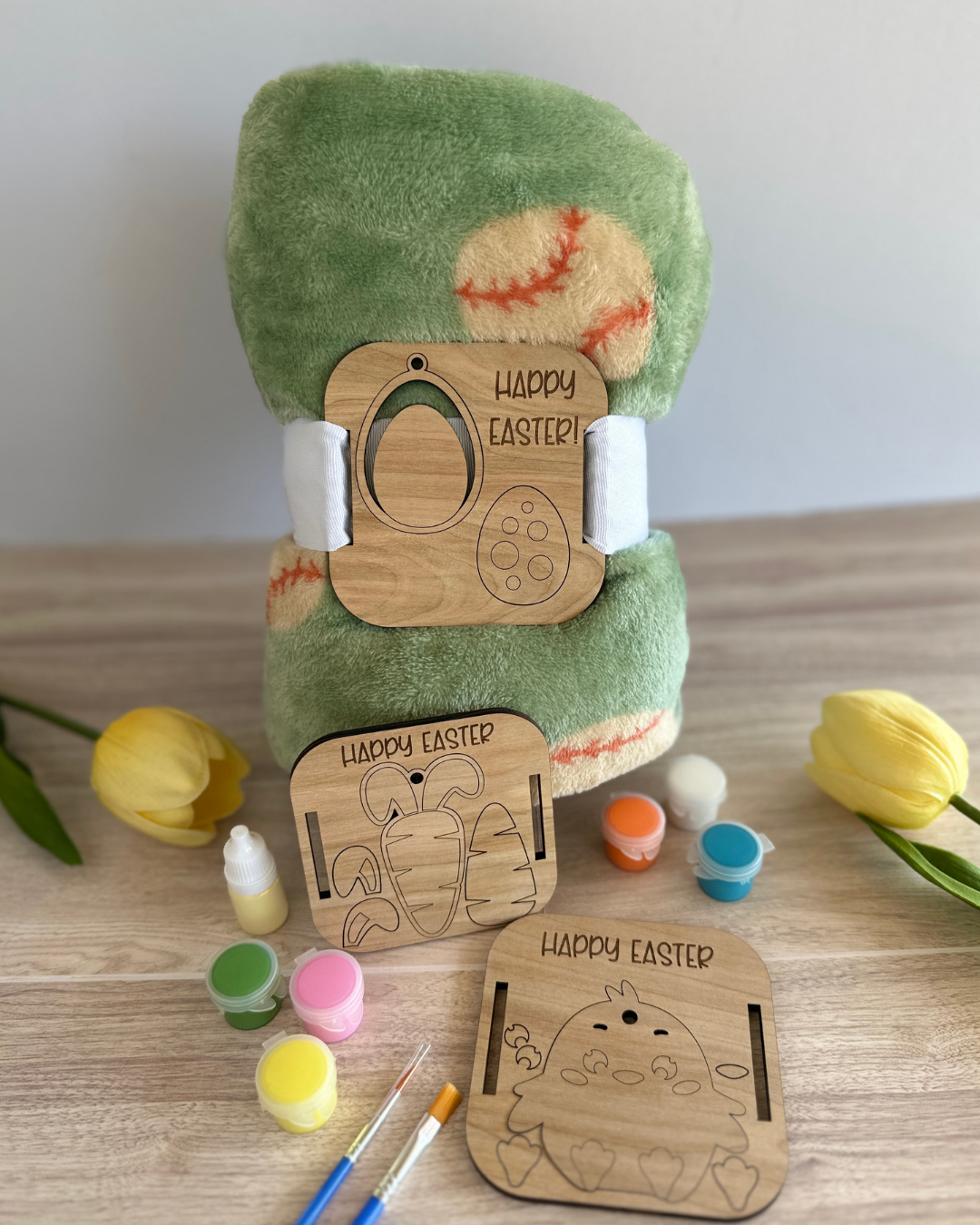Easter Paint Kit Tag + Baseball Throw Blanket