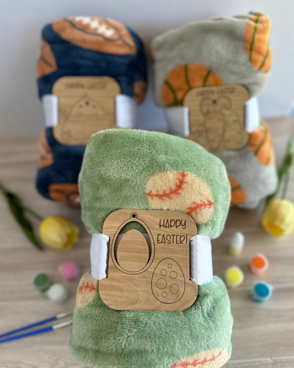 Easter Paint Kit Tag + Baseball Throw Blanket