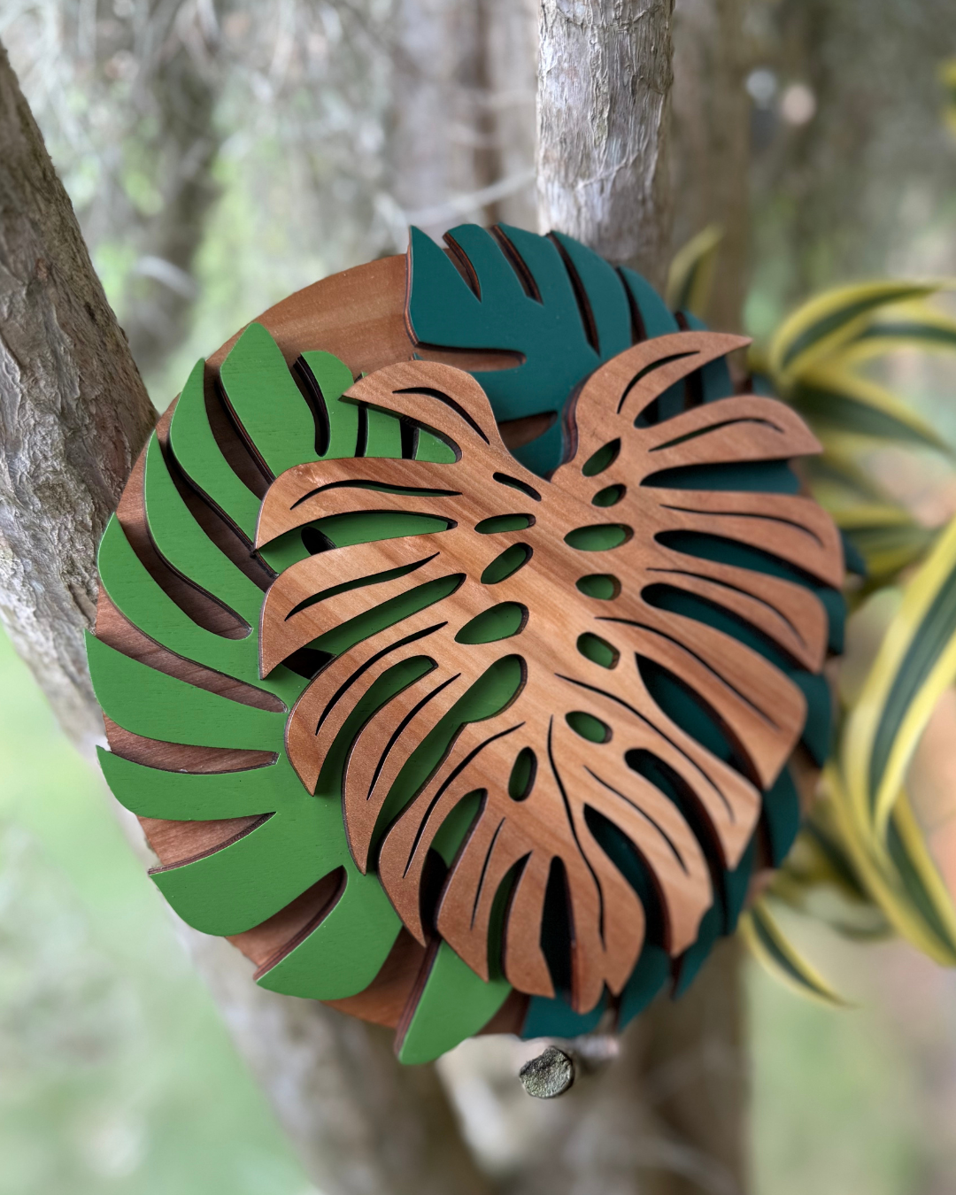 Monstera 4 Layered Decor