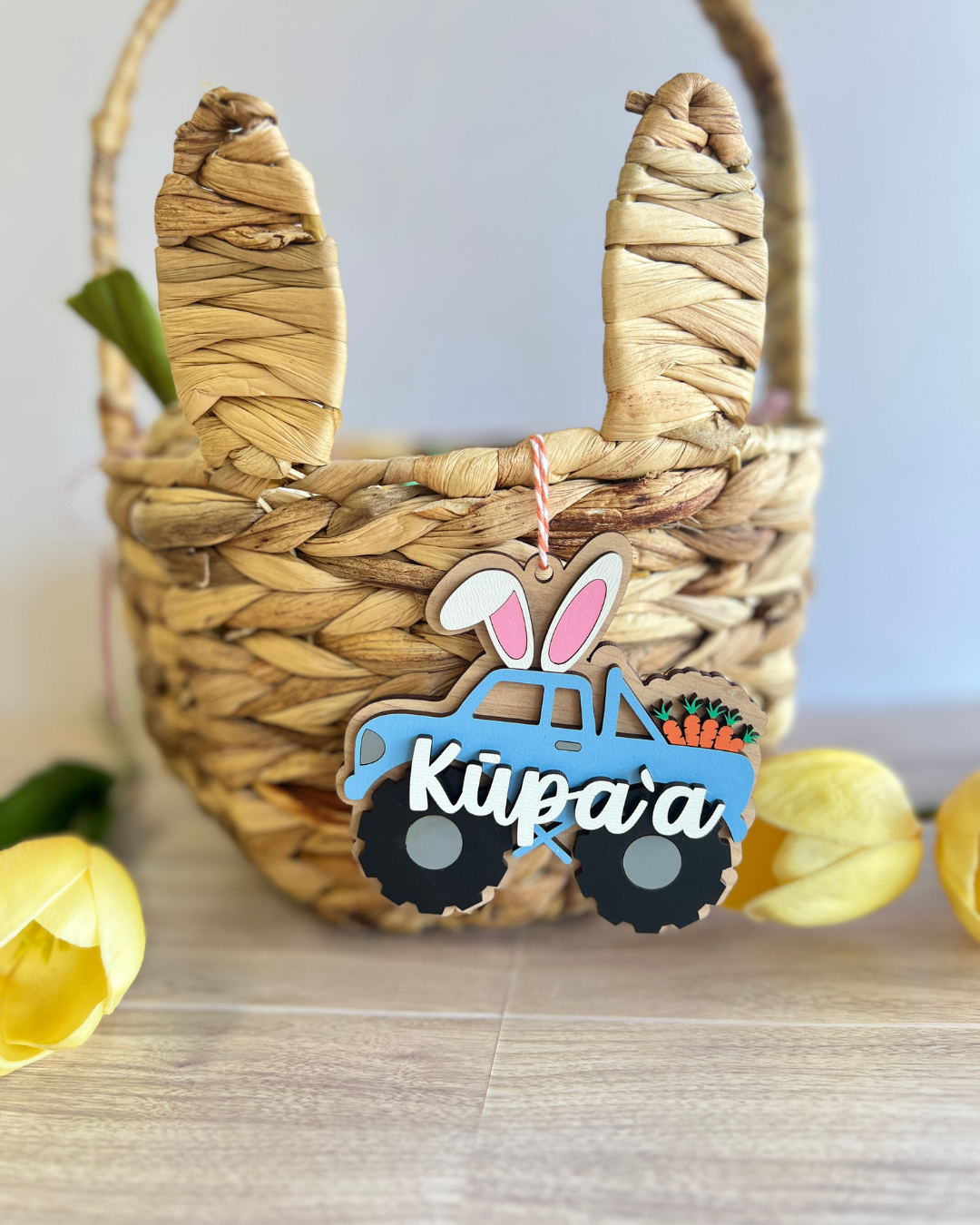 Personalized Monster Truck Easter Basket Tag