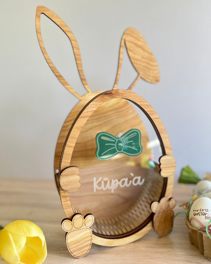 Personalized Easter Keepsake Basket - Bowtie