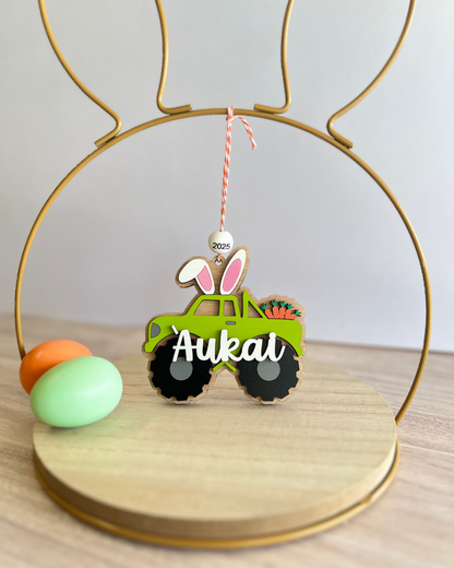 Personalized Monster Truck Easter Basket Tag