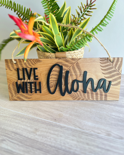 Live with Aloha Wall Art