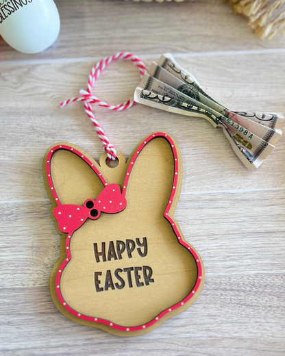 Bunny Money Basket Tag