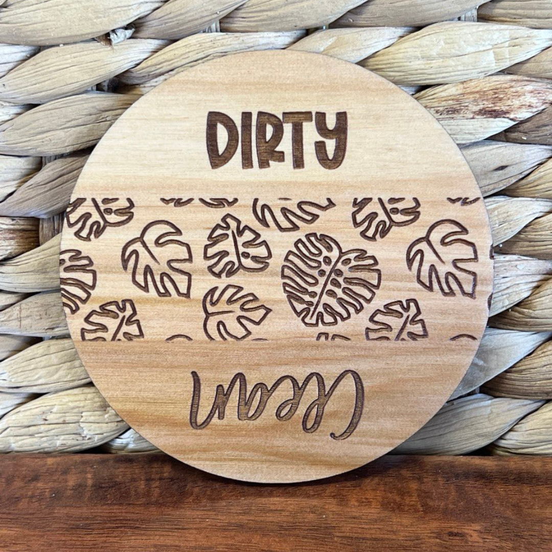 Dishwasher Magnet - Monstera Design