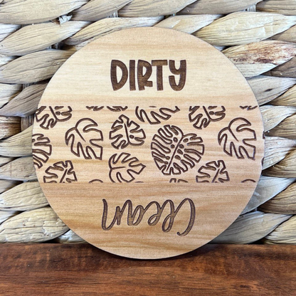 Dishwasher Magnet - Monstera Design